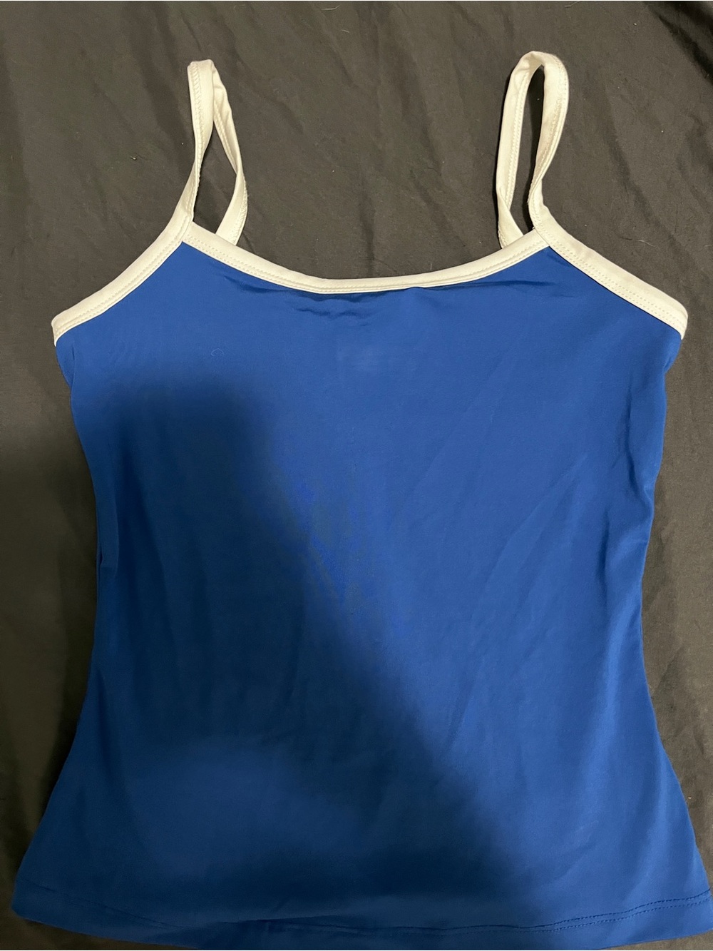 Cupshe Royal Blue Spaghetti Strap Cami with White Trim